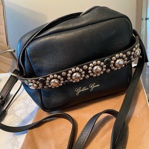 Golden Goose Black Leather Camera Bag